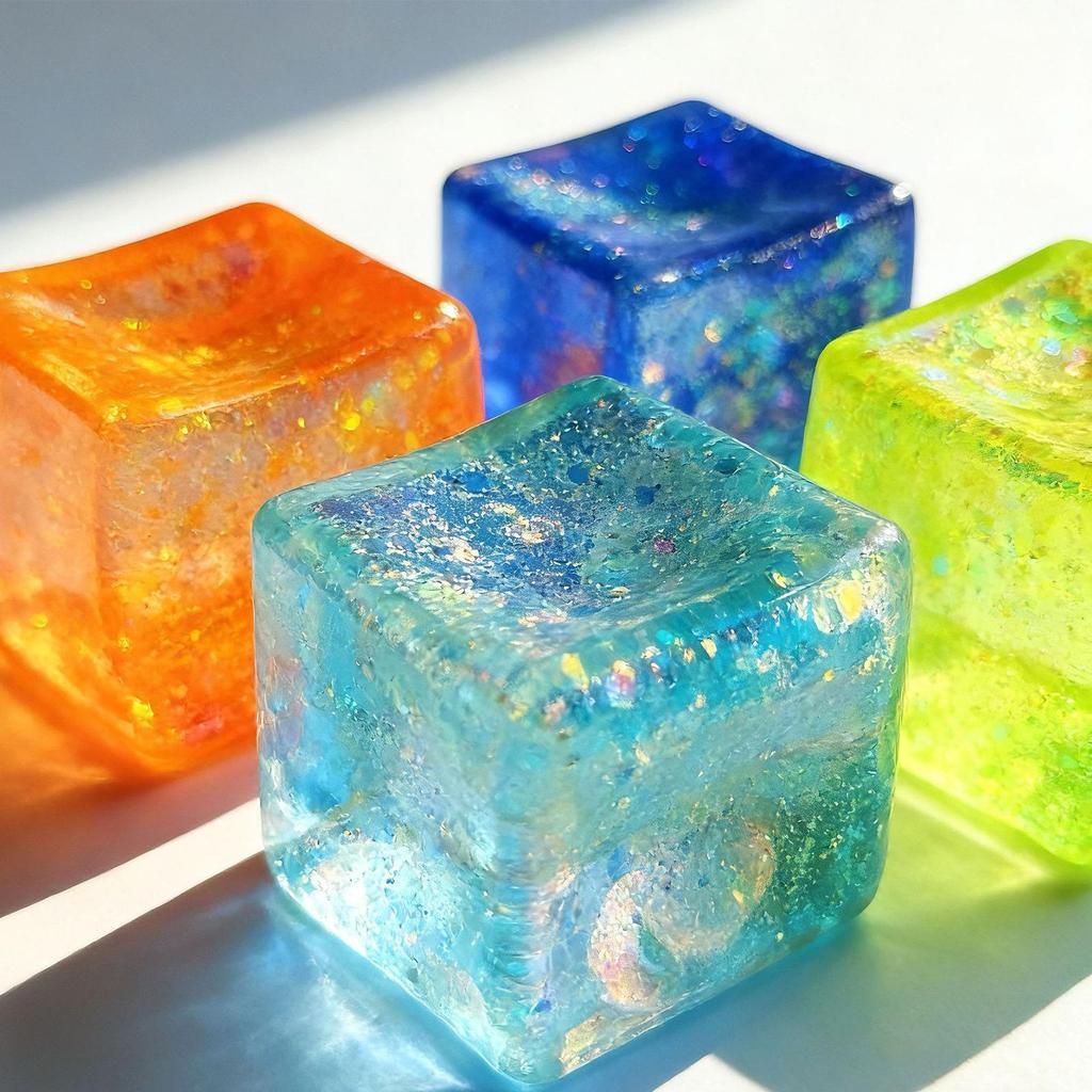 Mới Schylling Needoh Long Lanh Nice Cube Cảm Giác Fidget Giảm Căng Thẳng Squishy Cube Chống Lo Âu Bóp Đồ Chơi saixit2vn