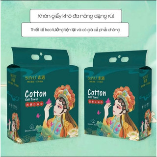 Khăn Khô Đa Năng Bịch 600g Dạng Rút,Khăn Tẩy Trang,Rửa Mặt Chất Mềm Mịn Dày Dặn