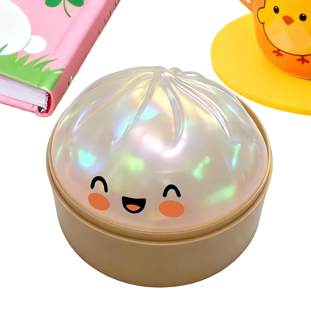 Cute Steamed Bun Squishy Slow Rebound Simulation Dumpling Bao Stress Relief Toy Portable Office Decor