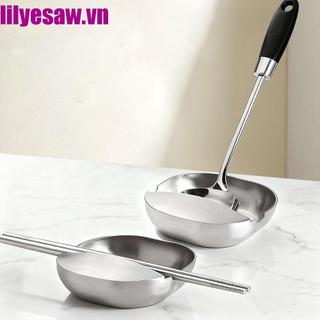 Giá Thìa LILYES, Đế Đũa Inox Dày, Đĩa Trái Cây Chống Trơn Trượt Vuông Không Thể Phá Vỡ Thìa Giá Đỡ Tiện Ích Nhà Bếp
