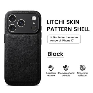Ốp Điện Thoại Da Màu Tím vintage Cho IPhone 17 Pro Max 12 13 14 15 16 Pro Max Plus Vỏ Chống Sốc Có Vỏ Bảo Vệ Ống Kính