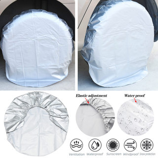 27-29 "/ 30-32" Vỏ Lốp Xe Ô Tô Bạc Chống Thấm Nước 210D Vải Oxford Dự Phòng Lốp Đa Năng Cho Xe Tải RV Camper Motorhome Vỏ Lốp