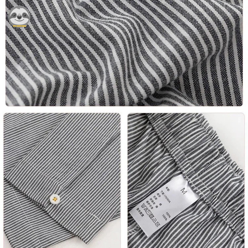 Quần Pyjama và Quần Yếm Cặp Đôi Style Nhật Bản, Chất Liệu Cotton Nguyên Chất, Dáng Rộng Thoải Mái Cho Ngày Hằng Ngày