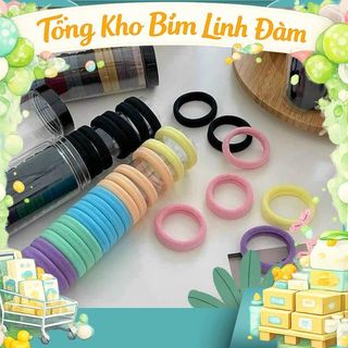 sét 20 Dây Cột Tóc Hàn Quốc July/ Hộp 20 Dây Cột Tóc Cao Su Thời Trang Cho Nữ Cao Cấp/ Ống Dây Cột Tóc