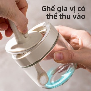 ☀ [1198 Người Đánh Giá] Bộ Gia Vị Kính Kéo Dài Kín Gia Vị Bình Gia Vị Chống Ẩm Tích Hợp Bình Gia Vị Nhà Bếp Bình Gia Vị Muối MSG JBPJ