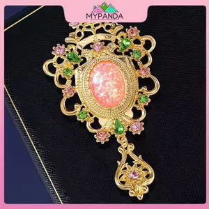 Mặt Dây Chuyền Thổ Cẩm Tròn Phong Cách Vintage, Quà Tặng Thời Trang Cho Nữ