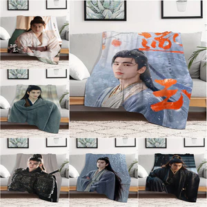 Zhang LingHe Chăn Flannel, Theo đuổi Ngọc bích In một mặt Chăn Flannel Điều hòa không khí Chăn