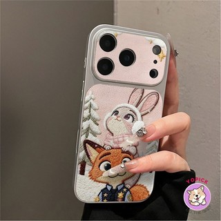 Cute Fox phone case Iphone 17 Pro Max 16 15 Pro Max 14 13 12 11 X XR Xsmax cover leather anti-drop KNTP