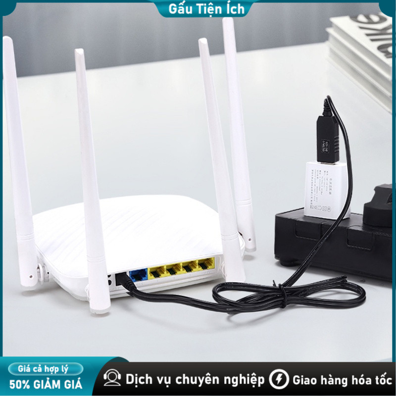 Cáp tăng áp USB 5V lên 12V cho router wifi dùng pin dự phòng Đầu ra DC 12V،Với đèn، Cáp tăng tốc cho WIFI