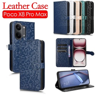 Dành Cho PocoX8 Pro Max Flip Leather Phone Case Cho Xiaomi Poco X8 Pro Max X 8 PocoX8 Pro Max PocoX8Pro Max PocoPhoneX8Pro 2026 Vỏ Giá Đỡ Từ Tính Ốp điện thoại Chống Sốc