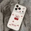 Ốp Điện Thoại Da Anh Đào Đỏ Nơ Cho iPhone 17 16 15 14 13 12 11 Pro Max X Xr Xs Max