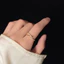 Nhẫn Nữ Crisscross Màu Vàng Với Cubic Zirconia, Có Thể Điều Chỉnh Size Phù Hợp Mặc Văn Phòng