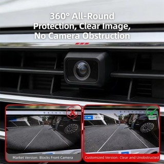 PYCOU 2 / 4 Vỏ bảo vệ ống kính bảo vệ, Tấm chắn chống mưa HD Vỏ bảo vệ Camera phía trước, Nắp bảo vệ chống va chạm PC hình cầu cho mẫu Tesla
