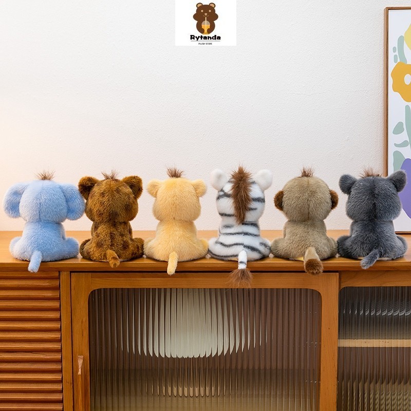 Rytanda Rừng Động Vật Plushie Cho Bé Trai Bé Gái Gối Búp Bê Bé Hoang Dã Boar Ngựa Vằn Hươu Cao Cổ Voi Sư Tử Tuyết Da Báo Hound Fox Sang Trọng Mềm Mại Bạn Gái Năm Mới Trang Trí Quà Tặng