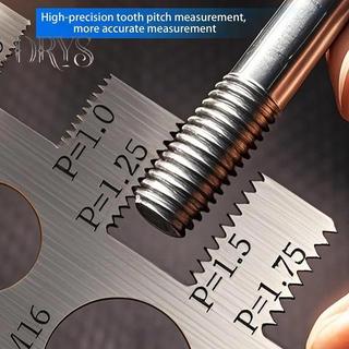(TFT) Vít Thread Pitch Gauge Thước Đo Dụng Cụ Đo Bu Lông Đai Ốc Số Liệu Gia Công Sợi Vít Máy Đo Góc Mô Hình Đo MỚI