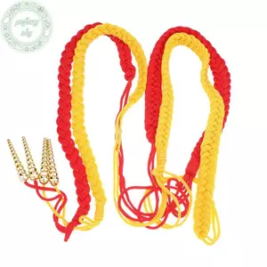 PUSKY Aiguillettes Một Dây Màu Đỏ/Vàng Hai Mặt - Thích Hợp Cho Đồng Phục Và Trang Trí DIY