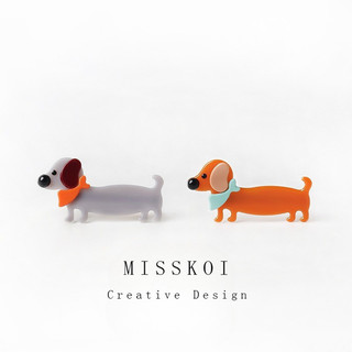 MISMEMO Kẹp tóc hình chihuahua kiểu Hàn Quốc - Made from acetate cao cấp, phụ kiện thời trang cho tóc