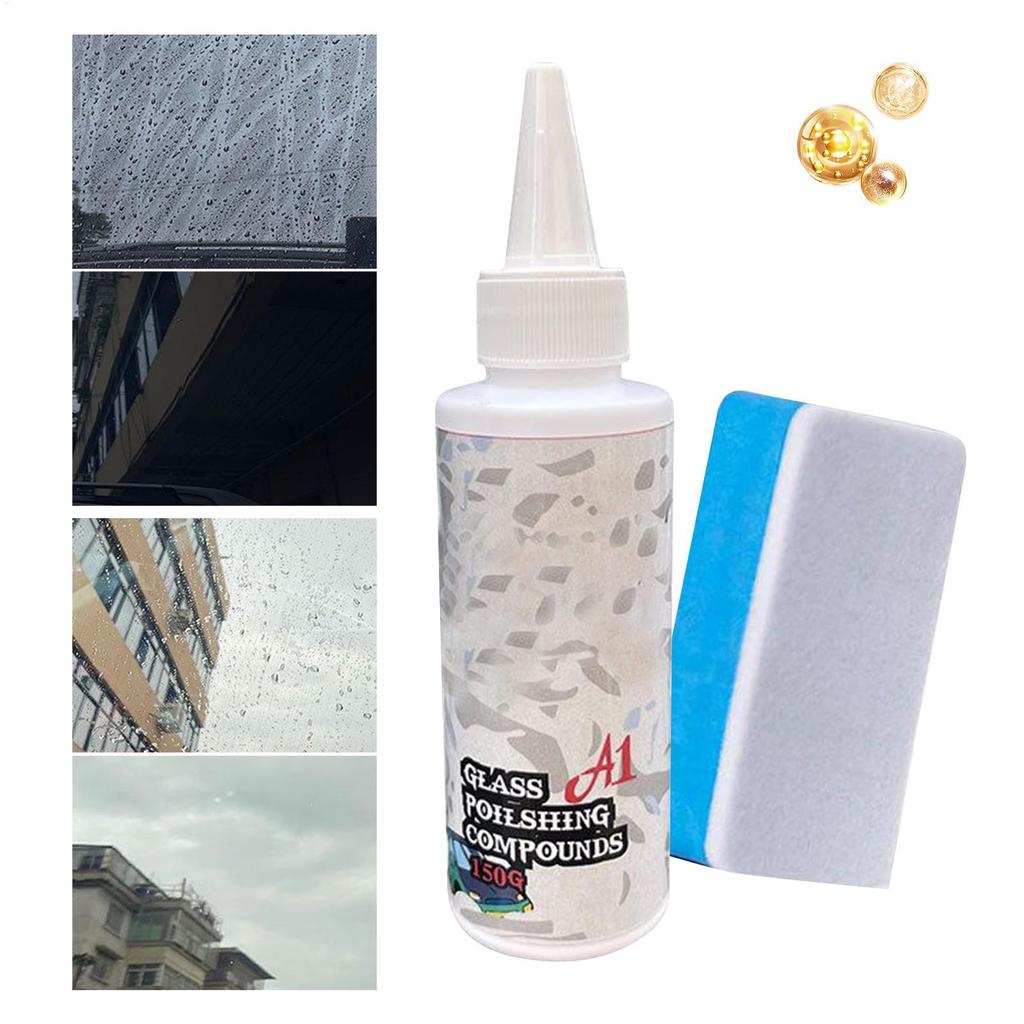 Dụng cụ tẩy vết xước thủy tinh 150g Màng dầu Kính làm sạch cửa sổ Chất lỏng làm sạch ô tô Chất tẩy vết xước Nước tẩy vết bẩn abrtedvn