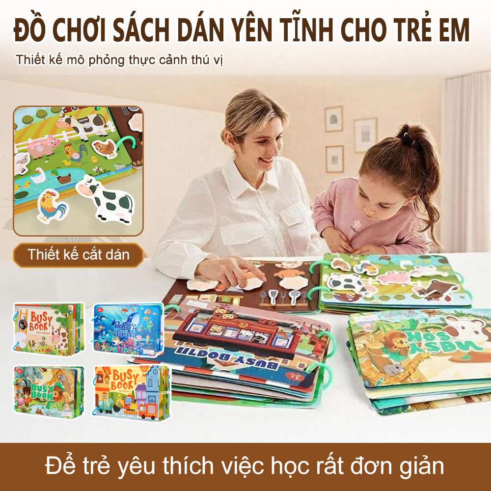 Đồ chơi Montessori cho trẻ 1, 2 và 3 tuổi: Sách tương tác, đồ chơi trẻ em từ 2 tuổi trở lên, sách hoạt động cho trẻ em.
