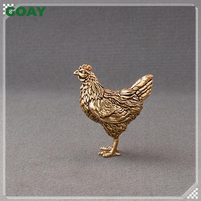 GOAY 1 / 2 Chiếc Thu Nhỏ Đồng Gà Trống Và Gà Mái Đồ Trang Trí Đồng Chắc Chắn Gà Trống Tượng Nhỏ Văn Phòng Để Bàn Đồ Trang Trí Trà Thú Cưng Thủ Công VN