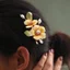 Phong Cách Trung Hoa - Kẹp Tóc Filigree Nhung, Hương Đàn Hương Cổ Điển, Phụ Kiện Cho Hanfu và Sườn Xám