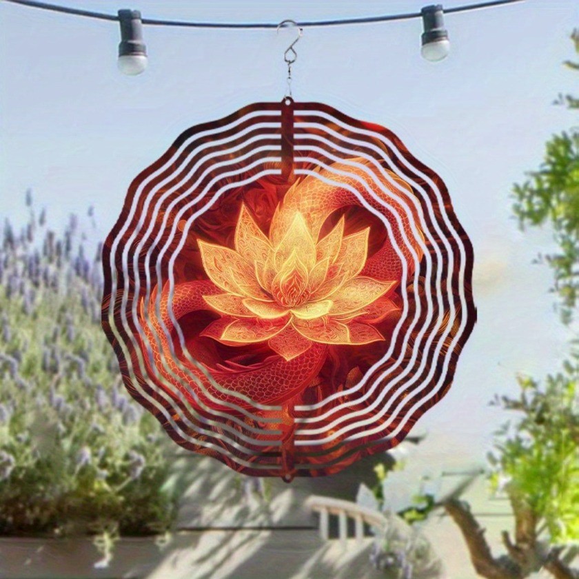 CIFbuy Chuông gió Mandala Spinner Trang trí sân vườn ngoài trời Treo trang trí cho sân nhà