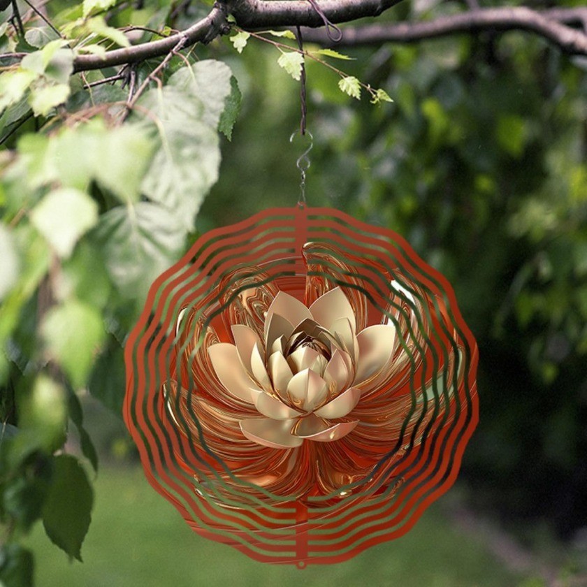 CIFbuy 10 Inch Treo Gió Spinner Ngoài Trời Trang Trí Sân Vườn Ban Công Bãi Cỏ Cối Xay Gió Spinner