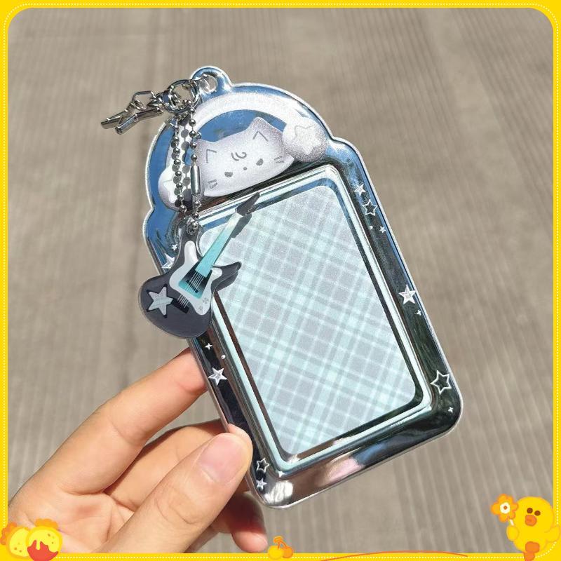 [Gengli] Túi đựng thẻ ảnh 3 Inch Mặt dây chuyền Khung ảnh Hiển thị hình ảnh Giá đỡ thẻ Móc khóa học sinh cho túi