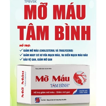 Viên uống Mỡ Máu Tâm Bình hỗ trợ giảm mỡ máu, giảm mỡ gan (5 vỉ x 12 viên)