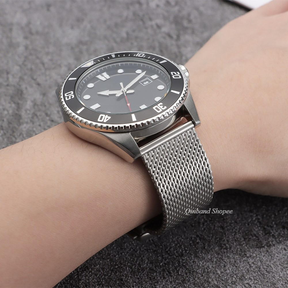 Dây đeo đồng hồ lưới thép không gỉ cho OMEGA Seamaster 150m 300m Phát hành nhanh Milanese Watchband 007 20mm 22mm Khóa bướm Vòng đeo tay đồng hồ cho nam nữ