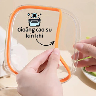 Hộp chia gia vị 4 ngăn - PVC, thiết kế nhẹ, Hũ, Hộp Đựng Gia Vị, Đa Năng, 4 Ngăn, Kèm Muỗng, Có Nắp Đậy