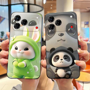 Ốp Lưng Silicon Dễ Thương Màu Đen Ốp Lưng Điện Thoại ZTE Blade V80 Vita / Nubia V80 Design / Blade V80 Pro Ốp Lưng Chống Sốc Mềm Hoạt Hình Gấu Trúc In Hình
