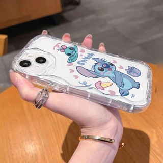 Ốp điện thoại Stitch Angel Couple Love Wave Cho Samsung Galaxy S25 Ultra S25 Plus S25 FE A17 M17 A07 A32 A37 A57 A16 A06 Vỏ Sóng 3D Ốp điện thoại Mềm