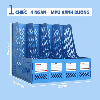 Kệ đựng tài liệu A4, sách 3/4 ngăn thiết thực, hỗ trợ đắc lực cho học sinh trong việc quản lý hồ sơ