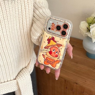 Hoạt Hình Dễ Thương Fortune Cookie Starman Ống Kính Hoa Da Mềm Ốp Lưng Điện Thoại iPhone 17Promax 17Pro 14 15 16 Pro Max 13 Túi Khí Chống Sốc Nữ Vỏ Di Động