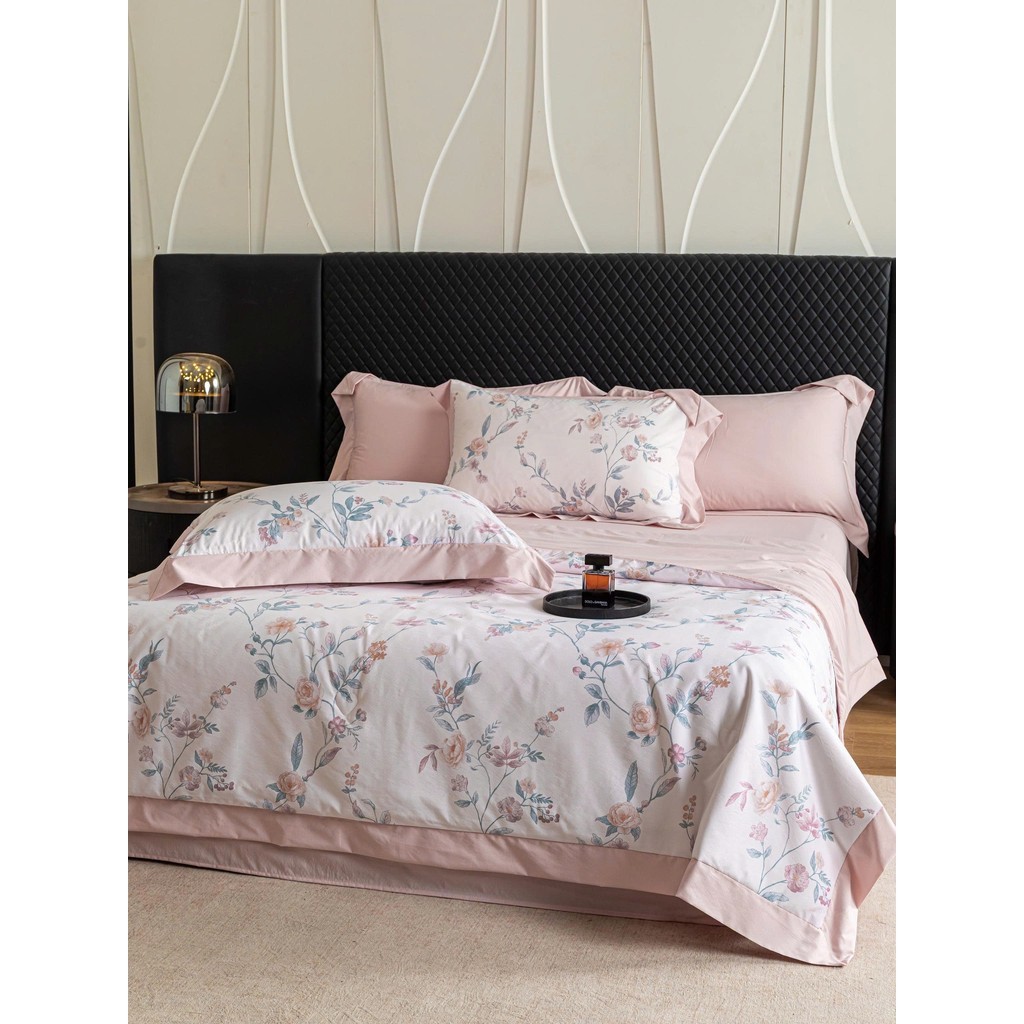 (ST887) Set chăn ga 4 món memmimbedding luxury chất liệu Bamboo Modal thế hệ mới thoáng mát thiết kế bắt mắt