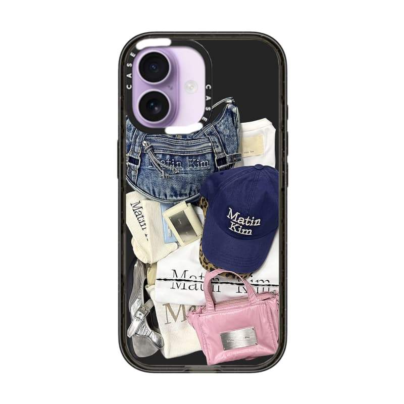 CASECASE X MATIN KIM UNBOXING Pink Black Edge Clear Hard Từ Hút Tác Động Dành Cho Apple IPhone 12 13 14 15 16 17 Pro Max Air Plus Có Hộp