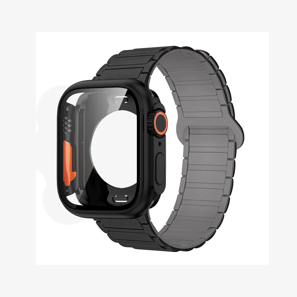 Thay đổi sang Ultra Cover PC Case + Dây đeo silicon Tương thích cho Apple Watch Series11 / 10 42mm 46mm 45mm 44mm 41mm 40mm 9 8 7 6 5 SE