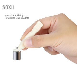 soxii 6 chiếc Trọng lượng 5g 10g 2x20g 50g 100g Gram Bộ quả cân hiệu chuẩn chính xác Bộ tổng 200g có nhíp để cân bằng cân