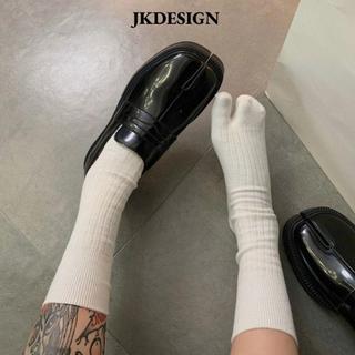 Tất xẻ ngón chân JKDESIGN, thiết kế striped, tất Tabi nữ làm từ cotton chất lượng cao