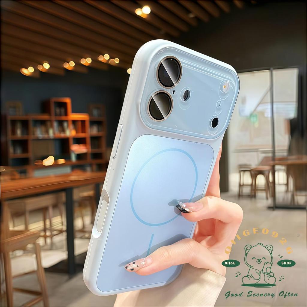 【 Ốp lưng iPhone17 】 Vỏ điện thoại từ tính mờ AG Silicone iphone17 Pro Max 16 15 cho vỏ iPhone Vỏ mềm silicon TPU chống sốc