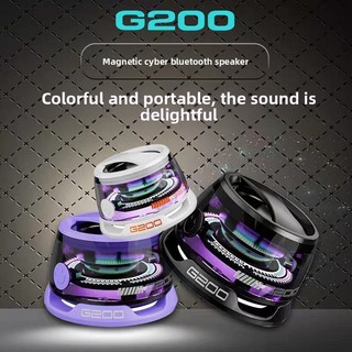 Loa Bluetooth di động G200 có thiết kế từ tính Loa siêu trầm ngoài trời không dây có đèn xung quanh đầy màu sắc Loa Mini cho bữa tiệc gia đình Du lịch AHU3