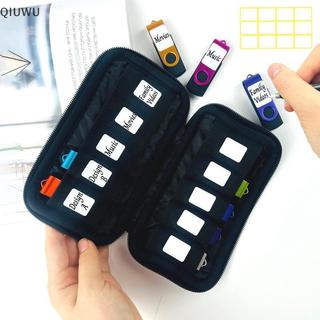 QIUWU Hộp đựng ổ đĩa flash USB Hộp đựng lưu trữ Túi lưu trữ USB Flash Drive Phụ kiện điện tử Sắp xếp cho bút ổ đĩa flash USB.