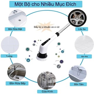 Bàn Chải điện 9 Trong 1 Làm Sạch Quay USB Đa Năng Có Thể Điều Chỉnh Tốc Thời Gian Động Cao Cấp Nạp Chuyn Dụng Cụ Mạnh