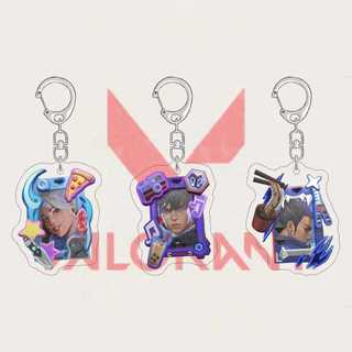 VALORANT Anime KeyChain ‌Iso Jett Yoru Men Key Chain for Women Creative Cartoon Role Kawaii Figure Acrylic Keyring