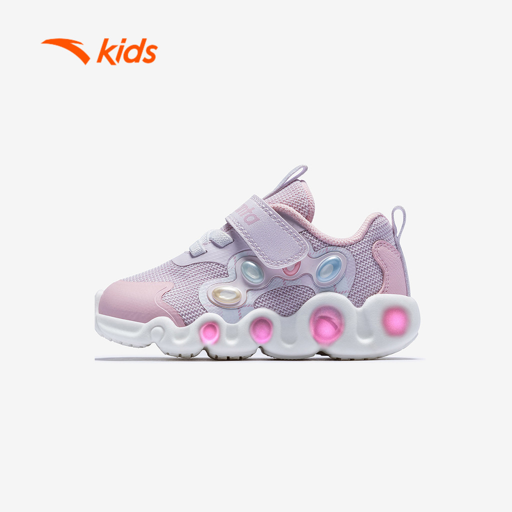 ANTA Kids Giày Thể Thao Bé Gái Size 22-27 Minianta Đế Phát Sáng, Êm Chân 3226A0011