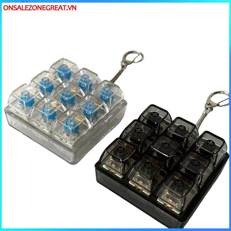 Ons 4 / 9 Phím Bàn Phím Cơ Máy Kiểm Tra Trục Bàn Phím LED Đồ Chơi Chìa Khóa Giảm Căng Thẳng DIY Fidget Nút Keycap Fidget Móc Khóa Đồ Chơi Quà Tặng Tại