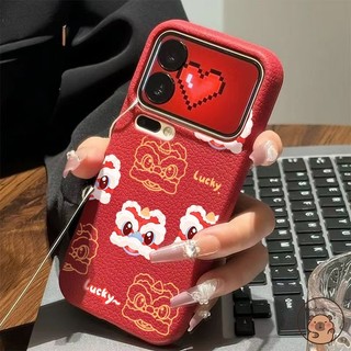 Dành Cho OPPO Find X9 X8s Plus X8 X7 Reno 6 5 5K 4Z K13 Turbo Pro R17 R15 F11 Ốp Điện Thoại 2026 Tết Nguyên Đán Rượu Vang Đỏ Vàng Đánh Thức Sư Tử Khiêu Vũ Hoạt Hình Dễ Thương Vỏ Màu Đen