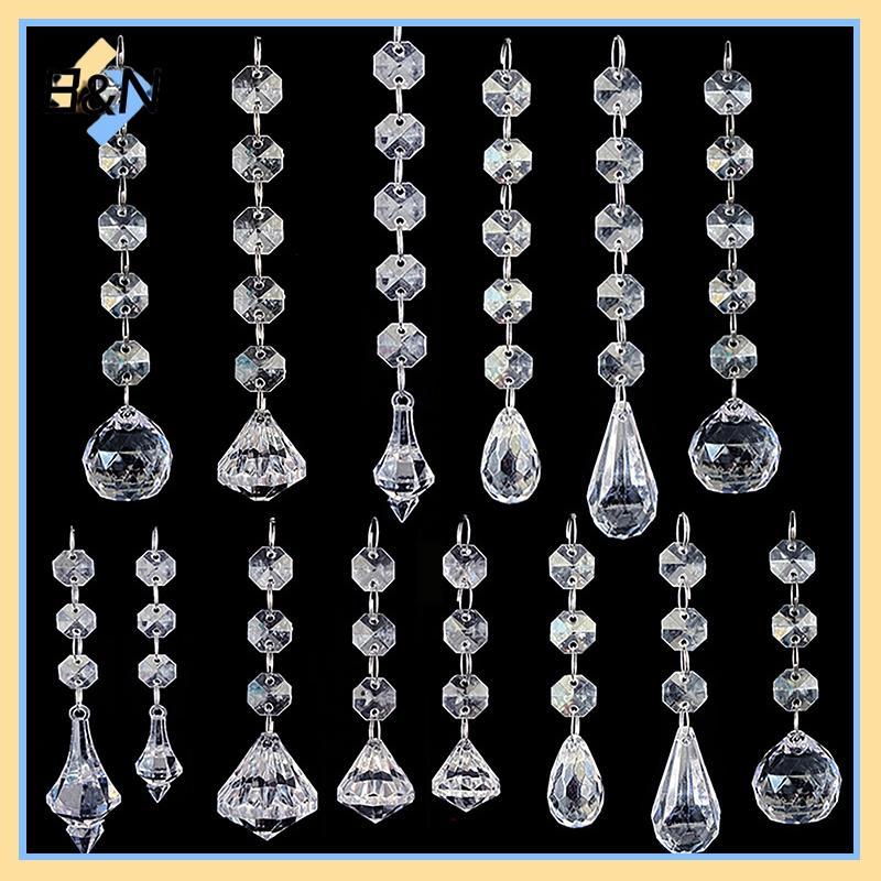 B & N 10 Chiếc Acrylic Pha Lê Hạt Mặt Dây Chuyền Vòng Hoa Đèn Chùm Treo Tiệc Cưới Trang Trí Bàn Trung Tâm Rèm DIY.