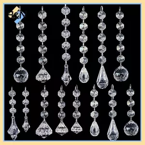 B & N 10 Chiếc Acrylic Pha Lê Hạt Mặt Dây Chuyền Vòng Hoa Đèn Chùm Treo Tiệc Cưới Trang Trí Bàn Trung Tâm Rèm DIY.